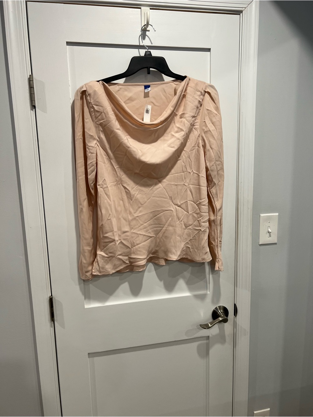 Old Navy Women's Peach Cowl Neck Blouse